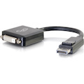 C2G 8in DisplayPort to DVI-D Adapter - DP to DVI D Adapter - Black - M/F