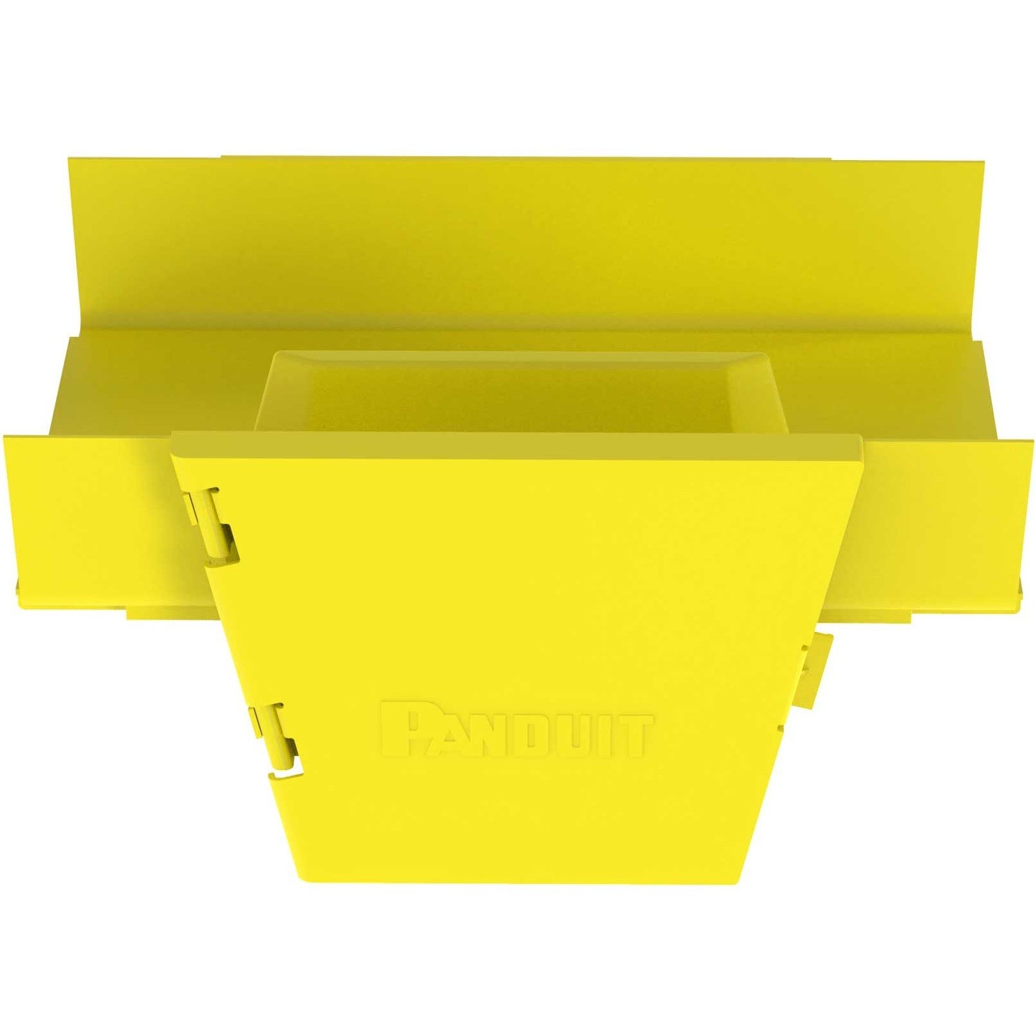 Panduit FiberRunner&reg; Vertical Tee, 90&deg;, 12x4, Yellow