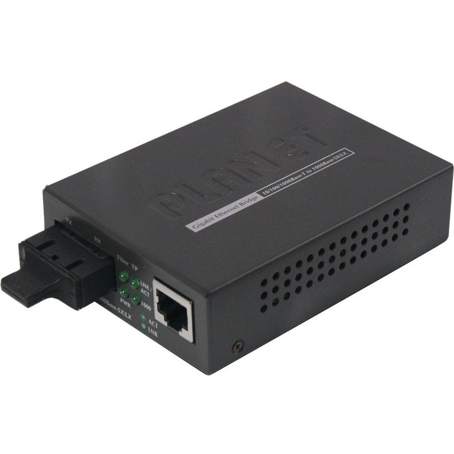 Planet 10/100/1000Base-T to 1000Base-LX Media Converter (SC,SM)-10km