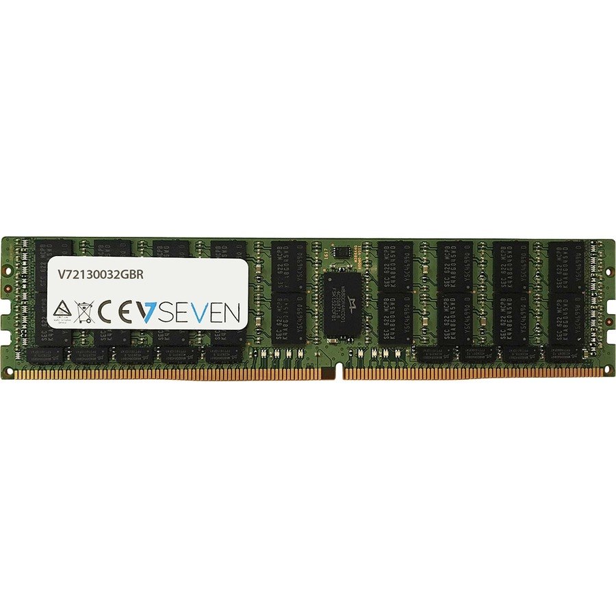 V7 V72130032GBR RAM Module for Server - 32 GB - DDR4-2666/PC4-21300 DDR4 SDRAM - 2666 MHz Dual-rank Memory - CL19 - 1.20 V