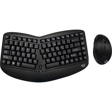 Adesso Tru-Form Wireless Ergo Mini Keyboard & Mouse