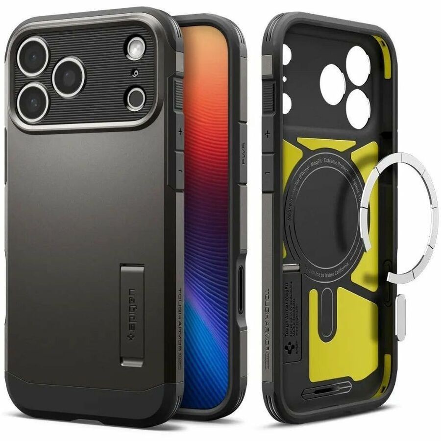 Spigen Tough Armor T AI Case voor Apple iPhone 17 Pro Max Smartphone - Gunmetal