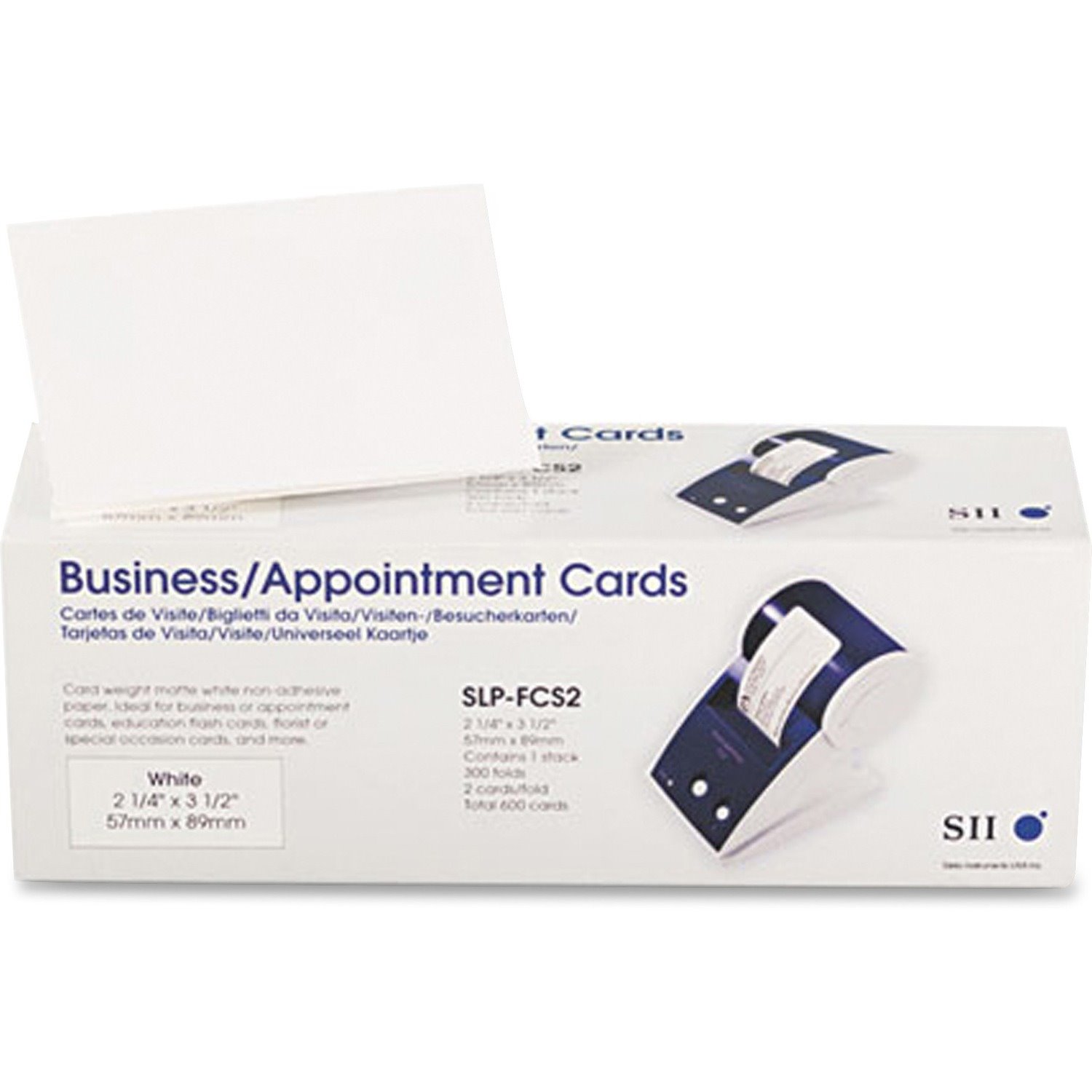Seiko SLP-FCS2 Printable Multipurpose Card Stock - White