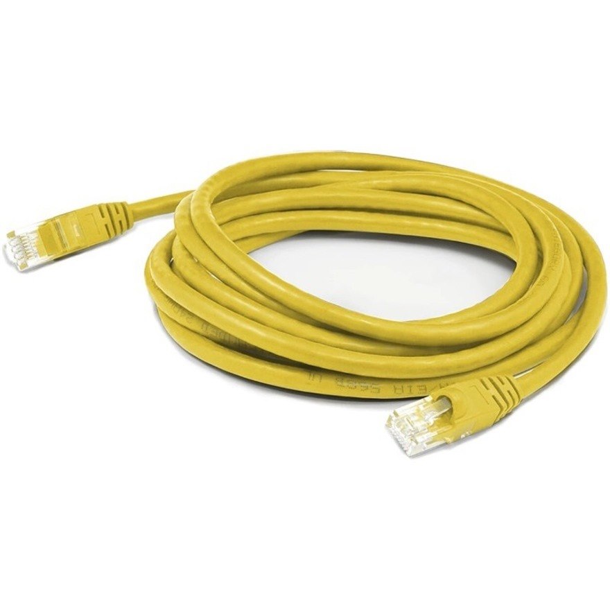 AddOn 120ft Yellow CAT 6 PVC Ethernet Cable Snagless Bubble Boot RJ-45 M/M