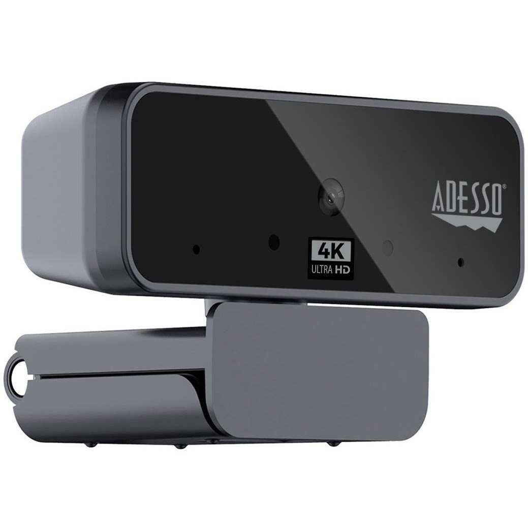 Adesso CyberTrack H6 4K Ultra HD Webcam - 8 Megapixel - 30 fps - USB 2.0 - Fixed Focus - Tripod mount - Privacy shutter