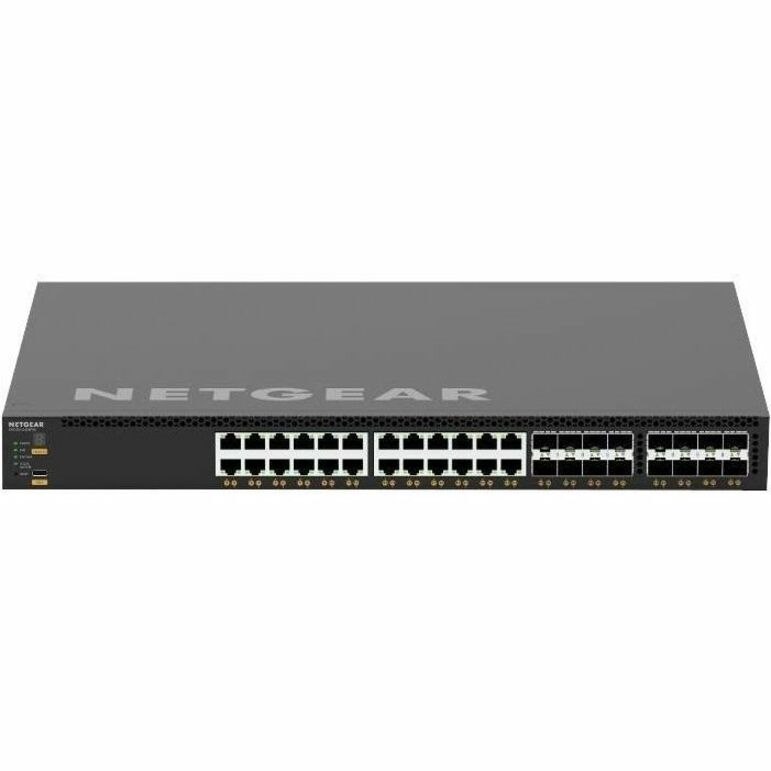 Netgear AV Line M4350 M4350-24X8F8V 24 Ports Manageable Ethernet Switch - 25 Gigabit Ethernet - 10GBase-T, 25GBase-X