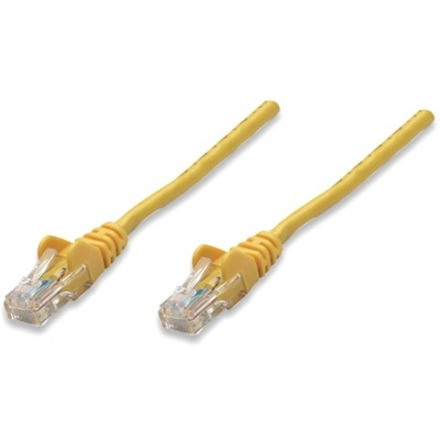 Network Patch Cable, Cat5e, 10m, Yellow, CCA, U/UTP, PVC, RJ45, Gold Plated Contacts, Snagless, Booted, Lifetime Warranty, Polybag