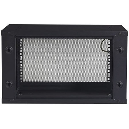 APC NetShelter 6U Wallmount Rack Enclosure Cabinet, Single Hinged, Switch Depth, Unassembled