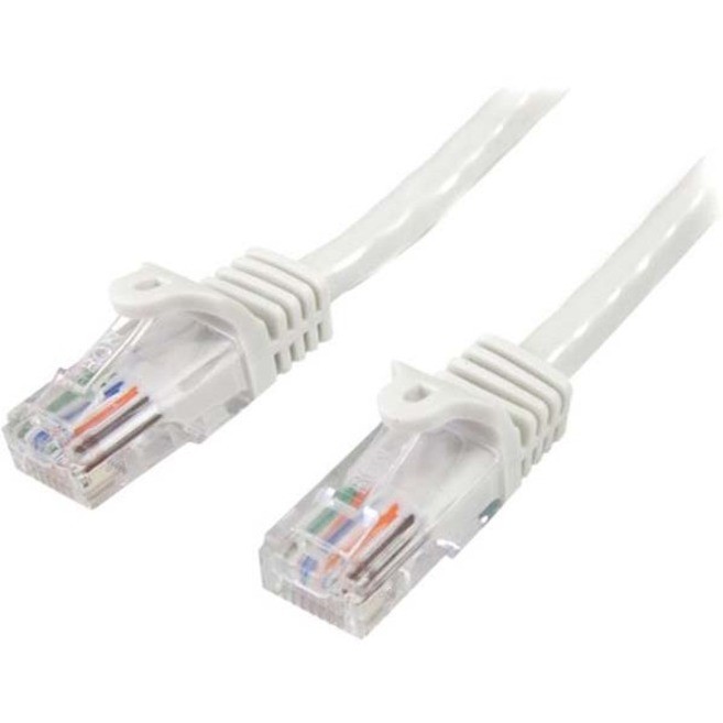 STARTECH.COM CAT5E ETHERNET PATCH CABLE WITH SNAGLESS RJ45 CONNECTORS - 5 M, WHITE