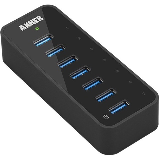 Anker USB 3.0 Hub 7*USB 3.0 Ports Vertical Black USB-A Hub A7505