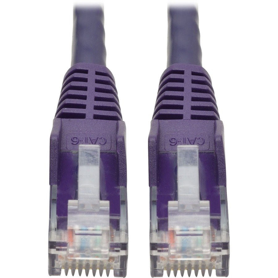 Eaton Tripp Lite Series Cat6 Gigabit Snagless Molded (UTP) Ethernet Cable (RJ45 M/M), PoE, Purple, 6 ft. (1.83 m)