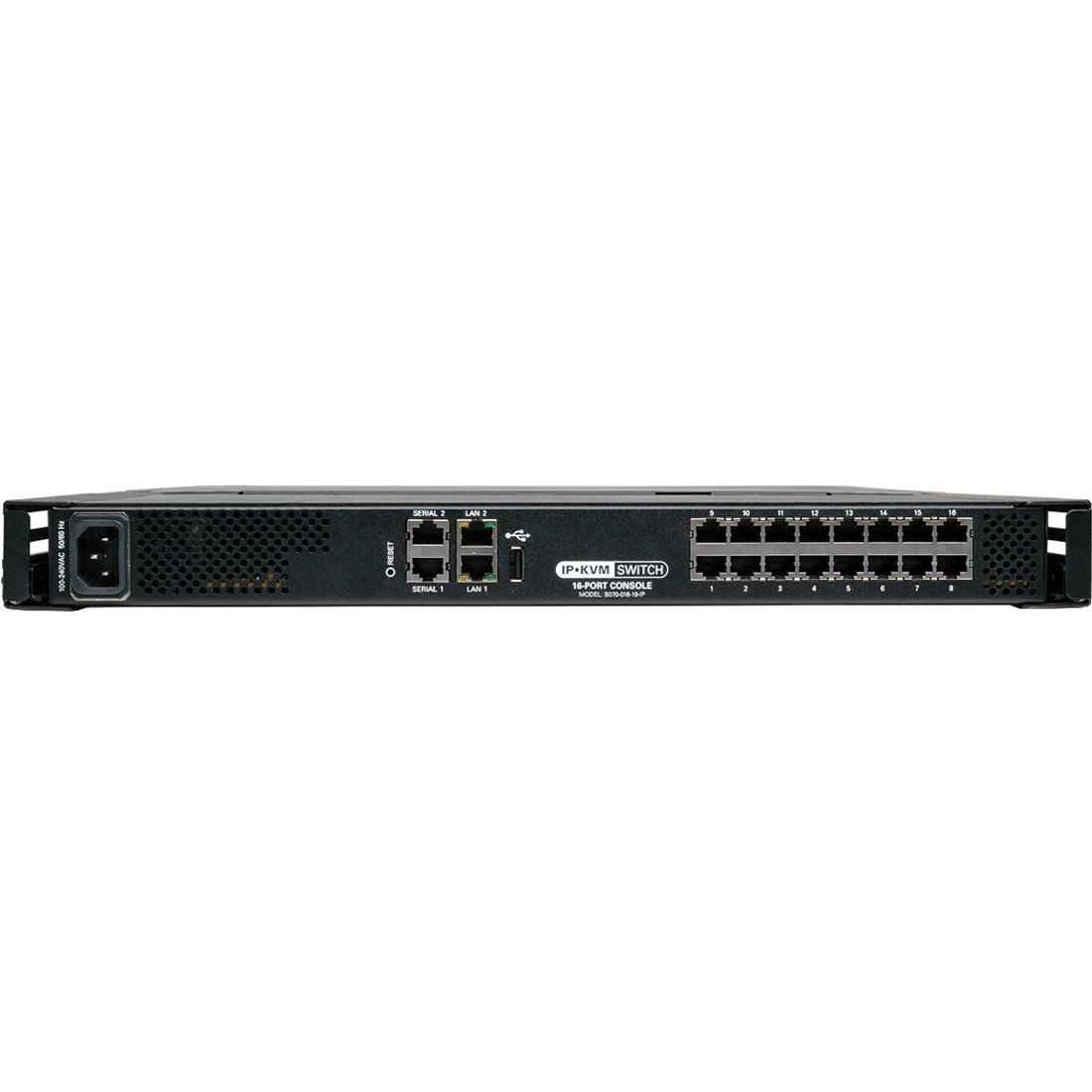 Eaton Tripp Lite Series NetCommander 16-Port Cat5 KVM over IP Switch - 19 in. LCD, 1 Remote + 1 Local User, 1U Rack-Mount, TAA