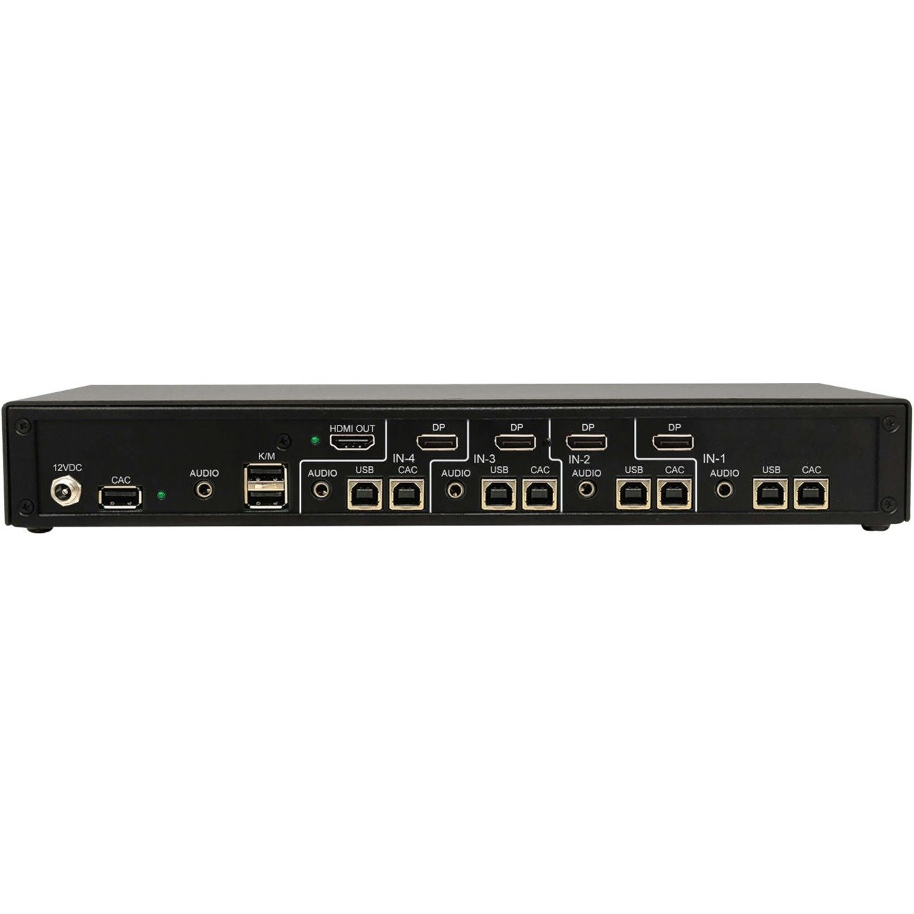 Tripp Lite by Eaton Secure KVM Switch, 4-Port, Single Head, DP to HDMI (x4), 4K, NIAP PP4.0, Audio, CAC, TAA