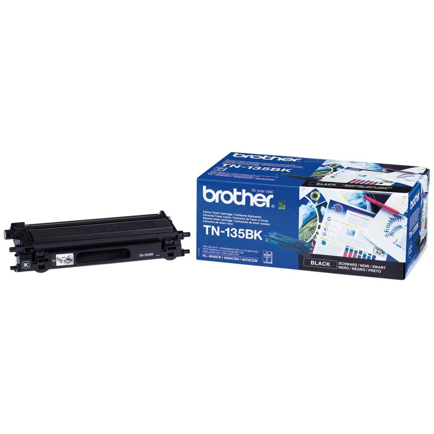 Brother TN-135BK Original Laser Toner Cartridge - Black - 1 Pack