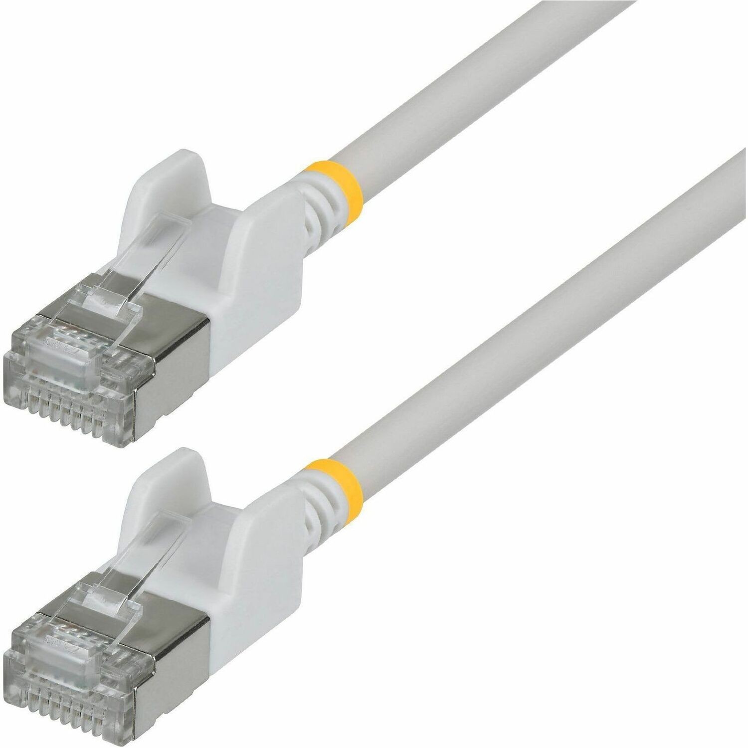 StarTech 1m White Ultra Slim Cat6A Ethernet Cable, Snagless, FTP, Bare Copper Wire, 34AWG Slim RJ45 Patch Cord