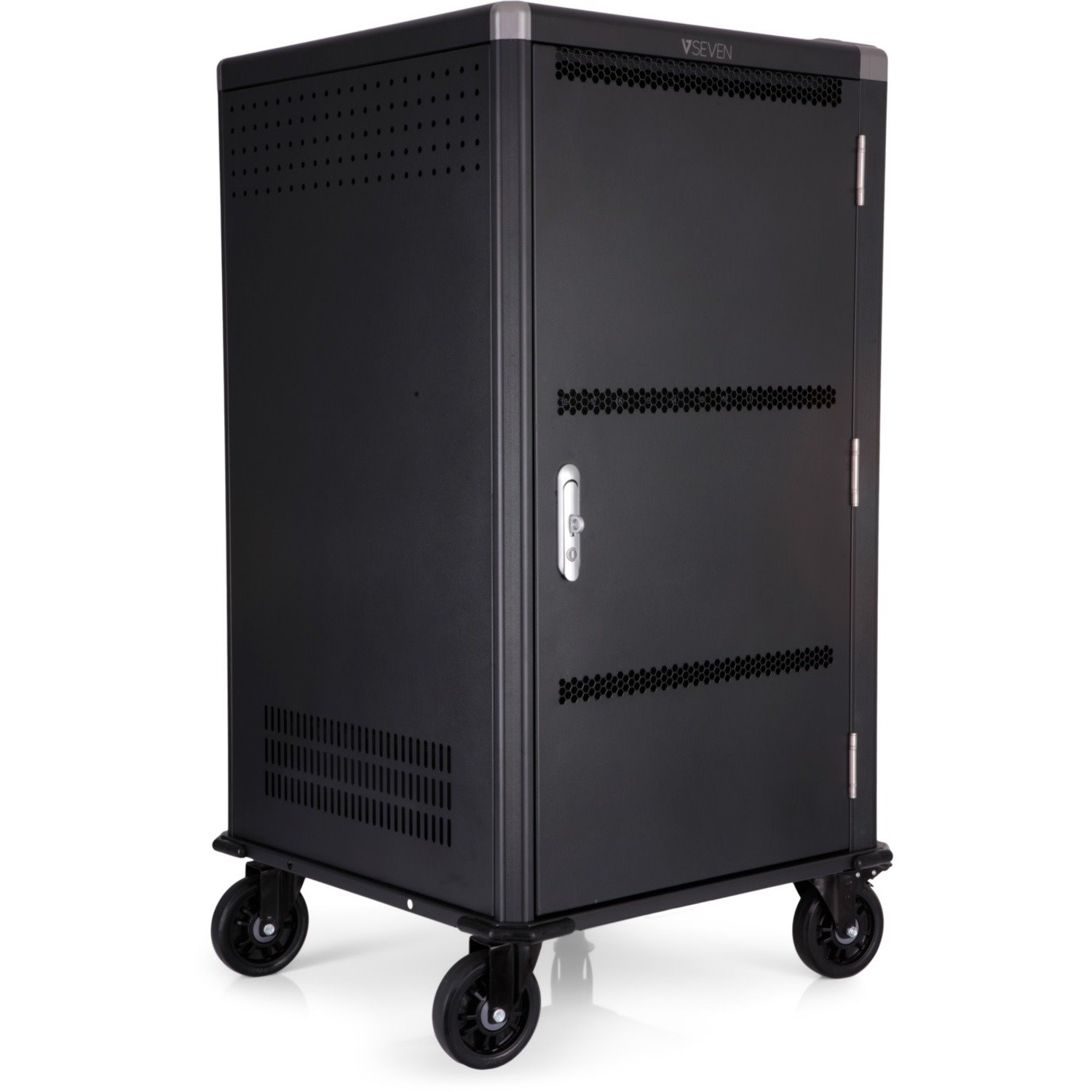 V7 Charge Cart - 30 Devices - UK Plug - Secure, Store and Charge Chromebooks, Notebooks and Tablets