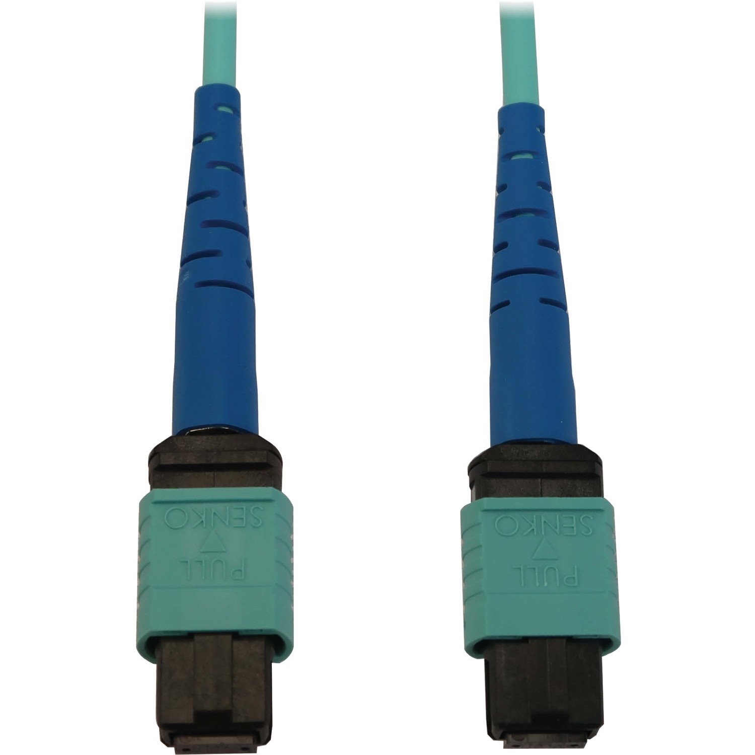 Eaton Tripp Lite Series 40/100/400G Multimode 50/125 OM3 Fiber Optic Cable (24F MTP/MPO-PC F/F), LSZH, Aqua, 5 m (16.4 ft.)