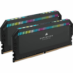 Corsair Dominator Platinum RGB 64GB (2x32GB) DDR5 DRAM 6400MT/s C32 Memory Kit - Black