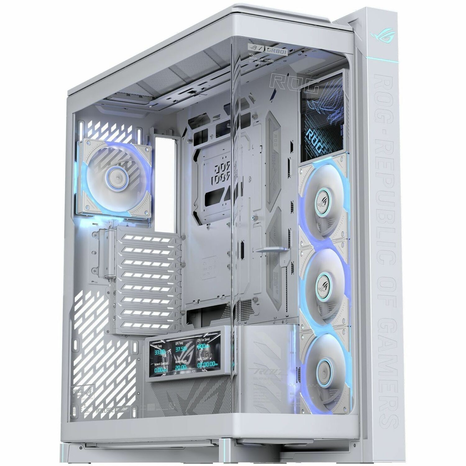 Asus ROG ROG Cronox ARGB White Edition Gaming Computer Case - EATX, ATX Motherboard Supported - Mid-tower - Tempered Glass, Aluminium - White