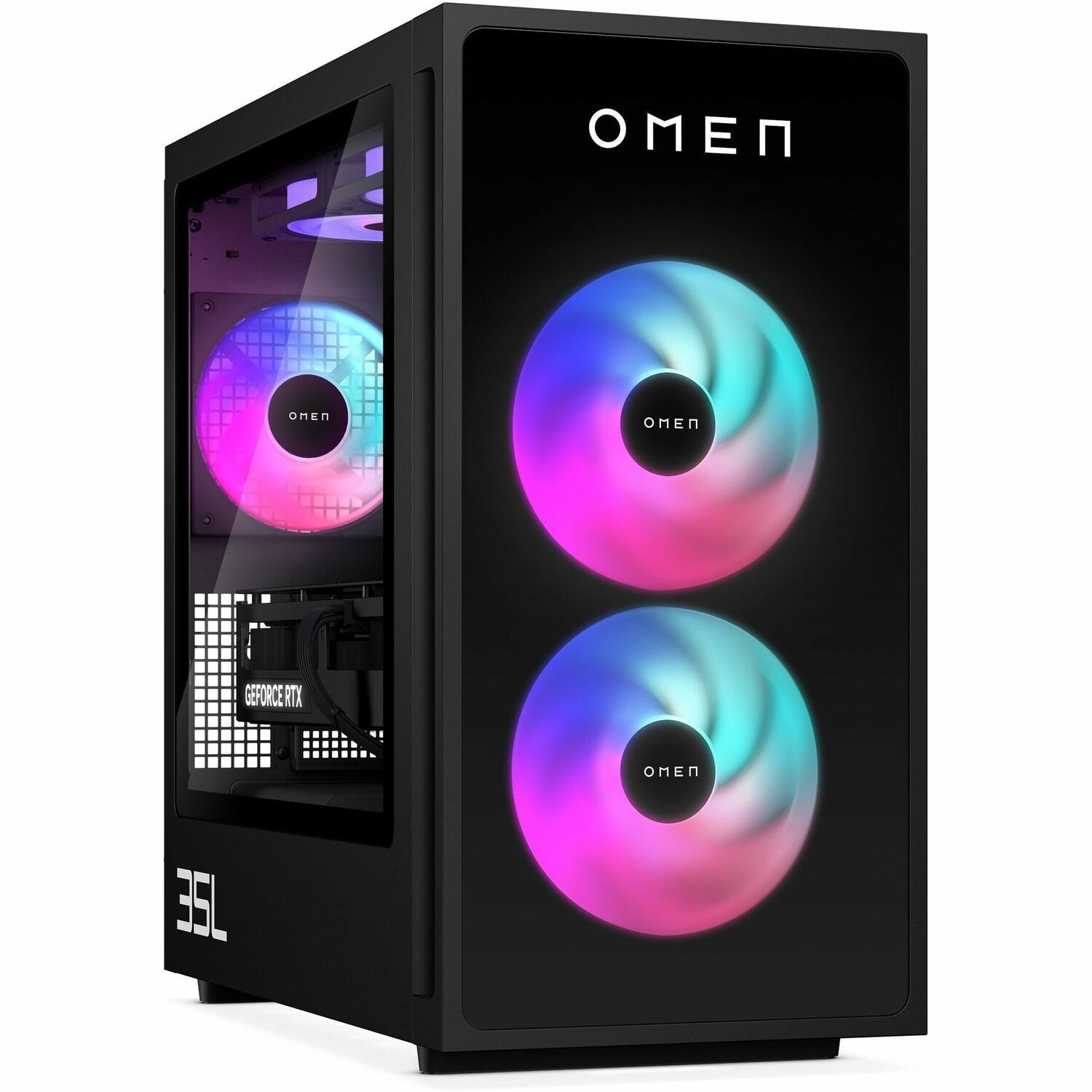 OMEN GT16-0000i GT16-0118a Gaming Desktop Computer - Intel Core Ultra 9 285K - 64 GB - 2 TB HDD - 2 TB SSD - Tower - Black, Clear