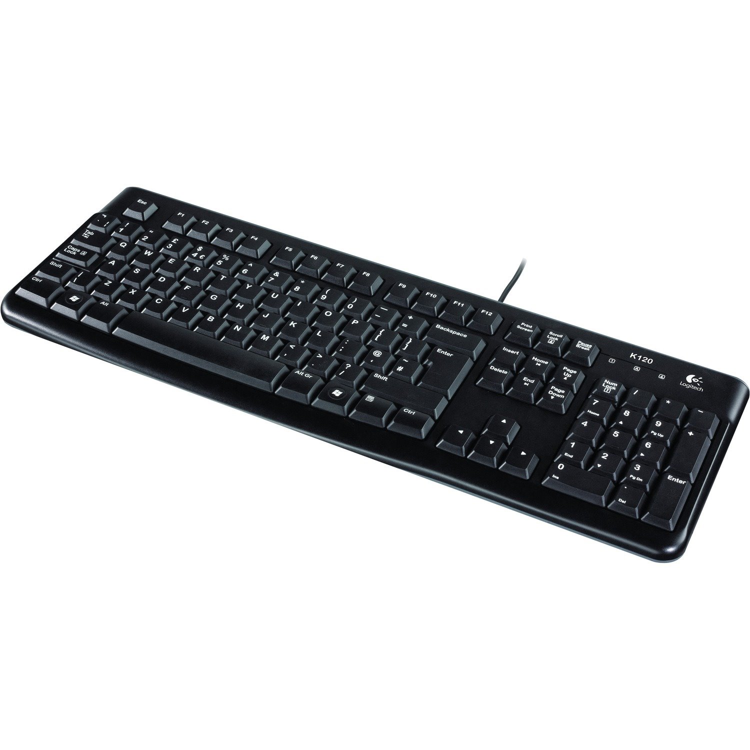 Logitech K120 Keyboard - Cable Connectivity - USB Interface - Italian