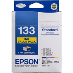 Epson DURABrite Ultra No. 133 Original Inkjet Ink Cartridge - Black, Cyan, Magenta, Yellow - 4 / Pack