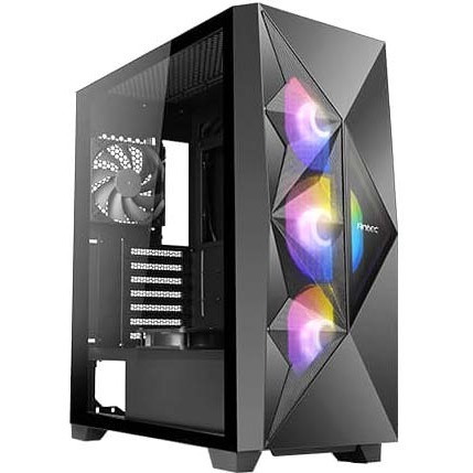 Antec Gaming Computer Case - Mini ITX, Micro ATX, ATX Motherboard Supported - Mid-tower - Tempered Glass, Steel, Plastic - Black