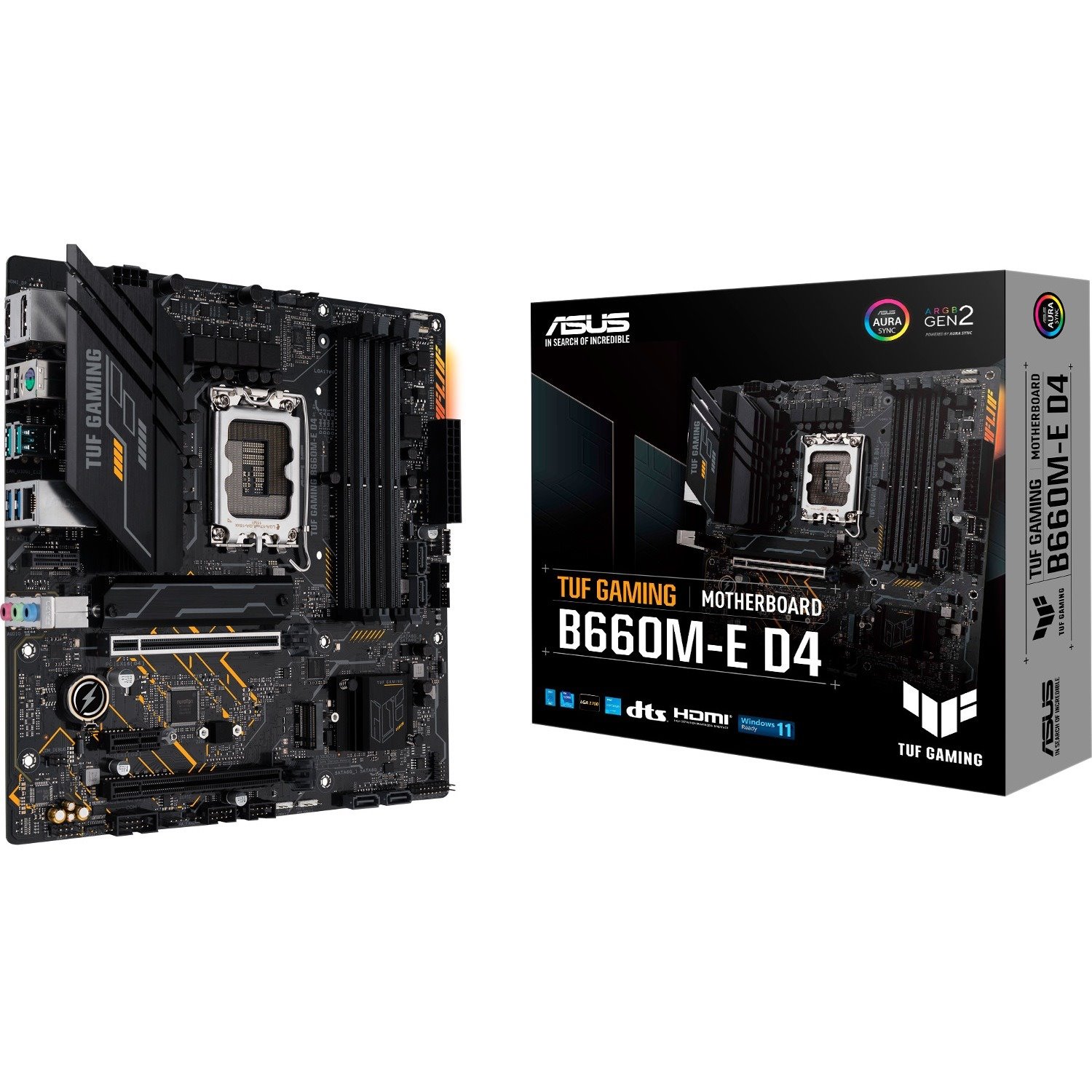 TUF GAMING B660M-E D4 Gaming Desktop Motherboard - Intel B660 Chipset - Socket LGA-1700 - Intel Optane Memory Ready