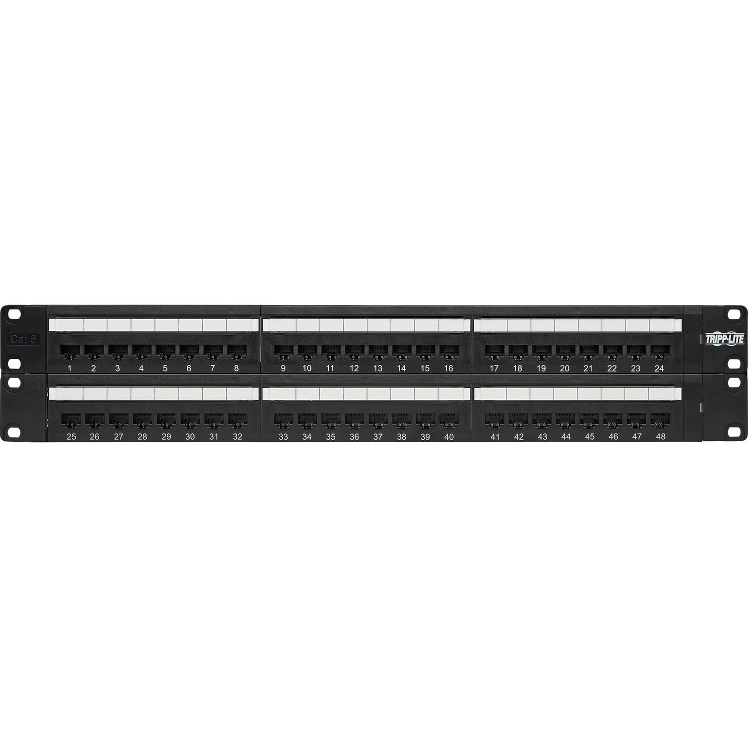 Eaton Tripp Lite Series 48-Port Cat6 Patch Panel - UTP, 110 Punch Down, RJ45, 2U, TAA