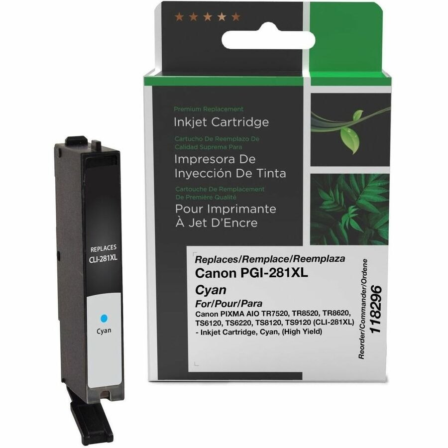 Clover Imaging Remanufactured High Yield Cyan Ink Cartridge for Canon CLI-281XL