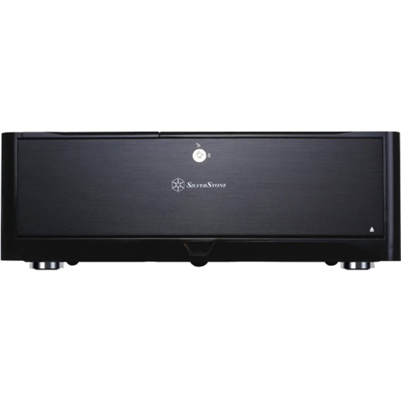 SilverStone SST-GD06B Computer Case - Micro ATX, DTX, Mini ITX Motherboard Supported - Desktop - Aluminium - Black