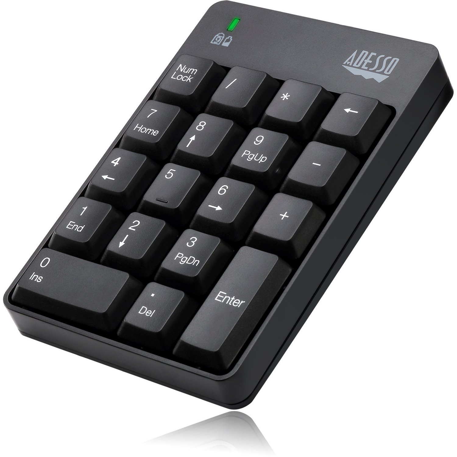 Adesso WKB-6010UB Keypad - Wireless Connectivity - USB Interface - English (US) - Black