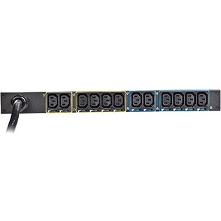 Eaton Metered Input rack PDU, 1U, L6-30P input, 5.76 kW max, 200-240V, 24A, 10 ft cord, Single-phase, Outlets: (16) C13 Outlet grip