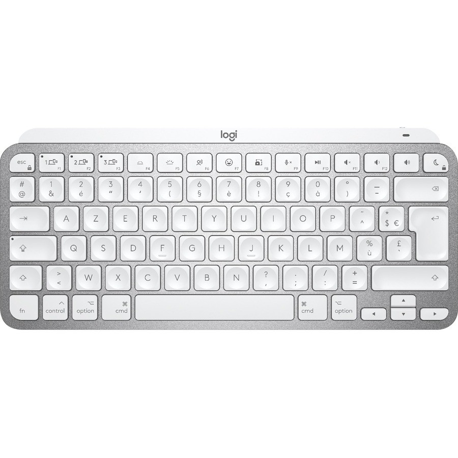 Logitech MX Keys Mini for Mac Keyboard - Wireless Connectivity - LED - French - AZERTY Layout - Pale Gray