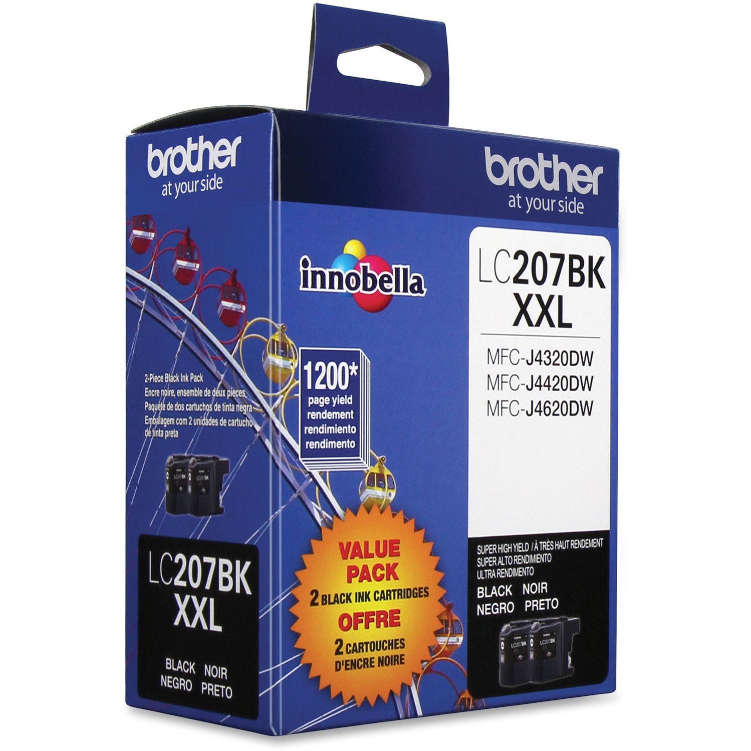 Brother Genuine LC2072PKS Super High Yield Black Ink Cartridges