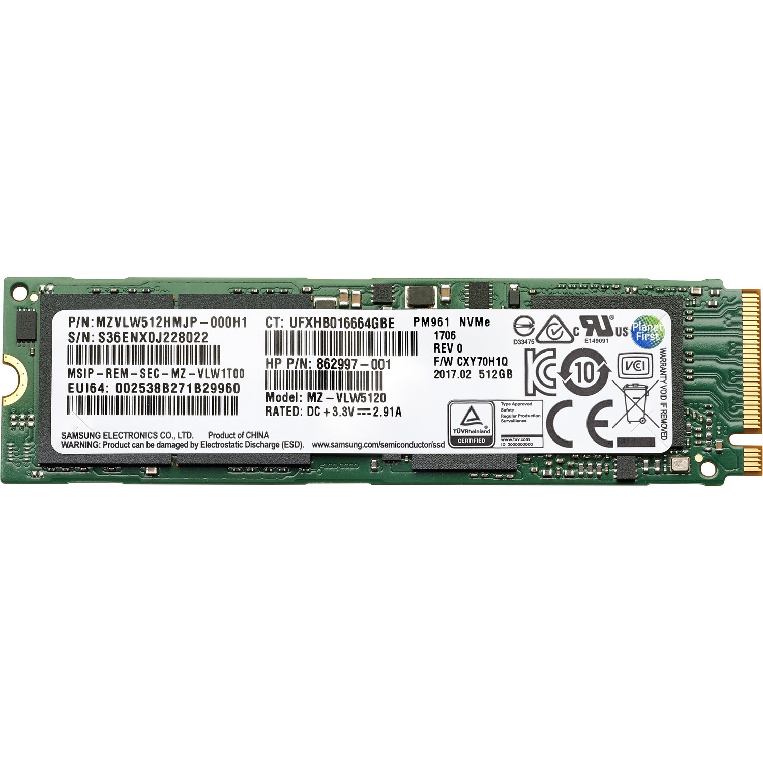 HP 1 TB Solid State Drive - M.2 Internal - PCI Express (PCI Express 3.0 x4)