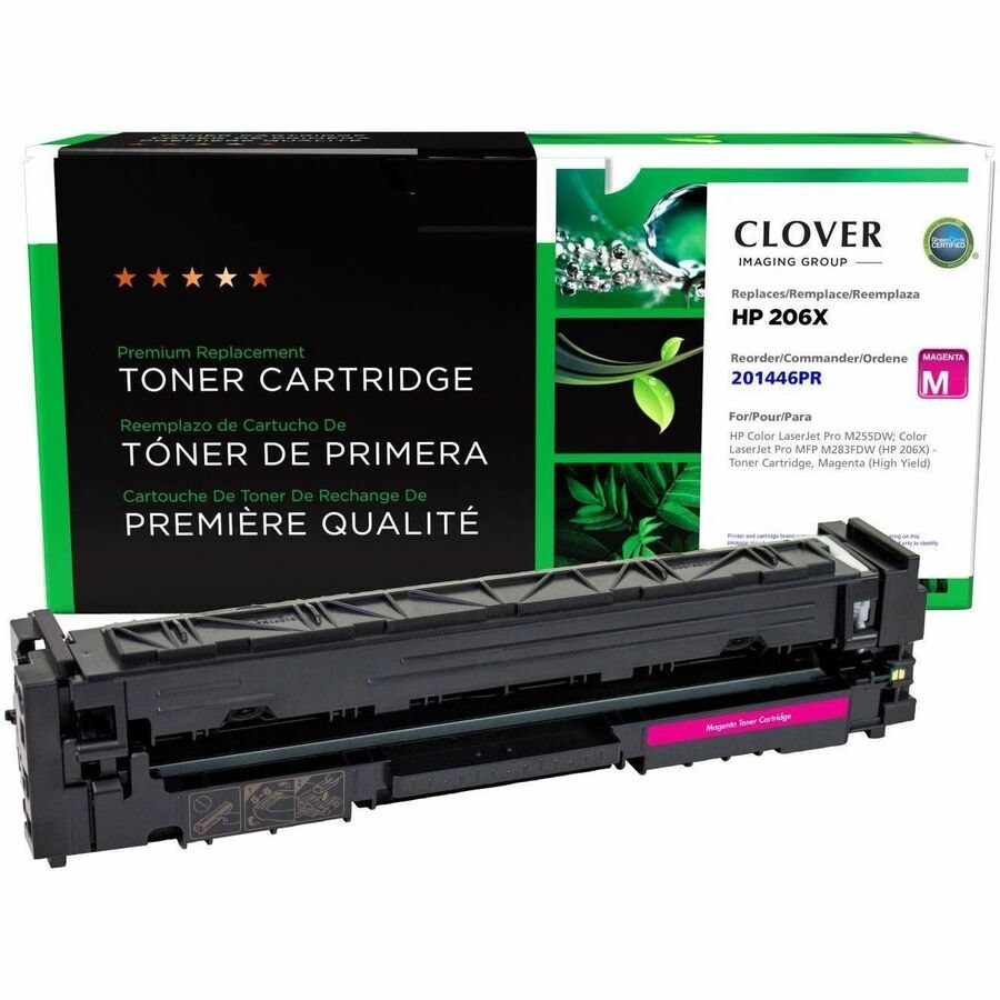 Clover Imaging Remanufactured High Yield Magenta Toner Cartridge (Reused OEM Chip) for HP 206X (W2113X)