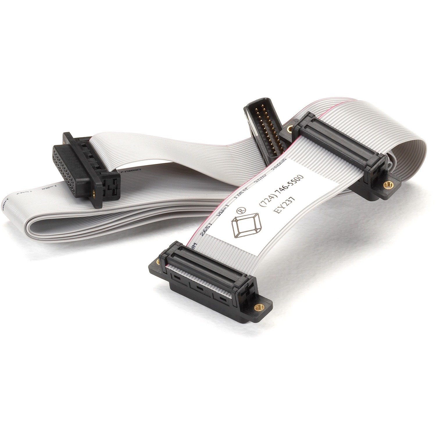 Black Box Flat Ribbon RS232 Cable - DB25 Male/Female to DB25 Male/Female, 5-ft. (1.5-m)