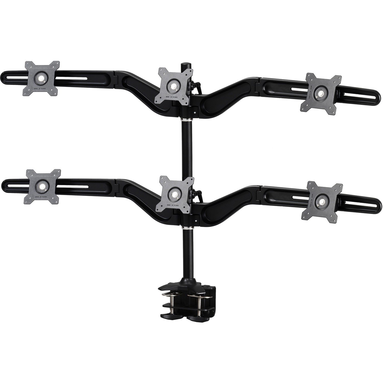 Amer Mounts Desk Mount for Flat Panel Display - Black