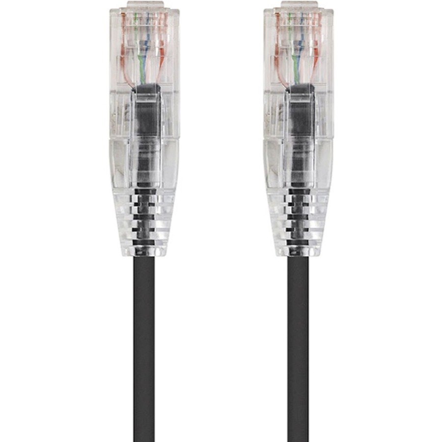 Monoprice SlimRun Cat6 28AWG UTP Ethernet Network Cable, 5ft Black