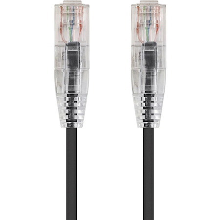 Monoprice SlimRun Cat6 28AWG UTP Ethernet Network Cable, 5ft Black