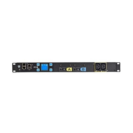 Eaton Metered Input rack PDU, 1U, L6-30P input, 5.76 kW max, 200-240V, 24A, 10 ft cord, Single-phase, Outlets: (8) C13 Outlet grip, (4) C19 Outlet grip