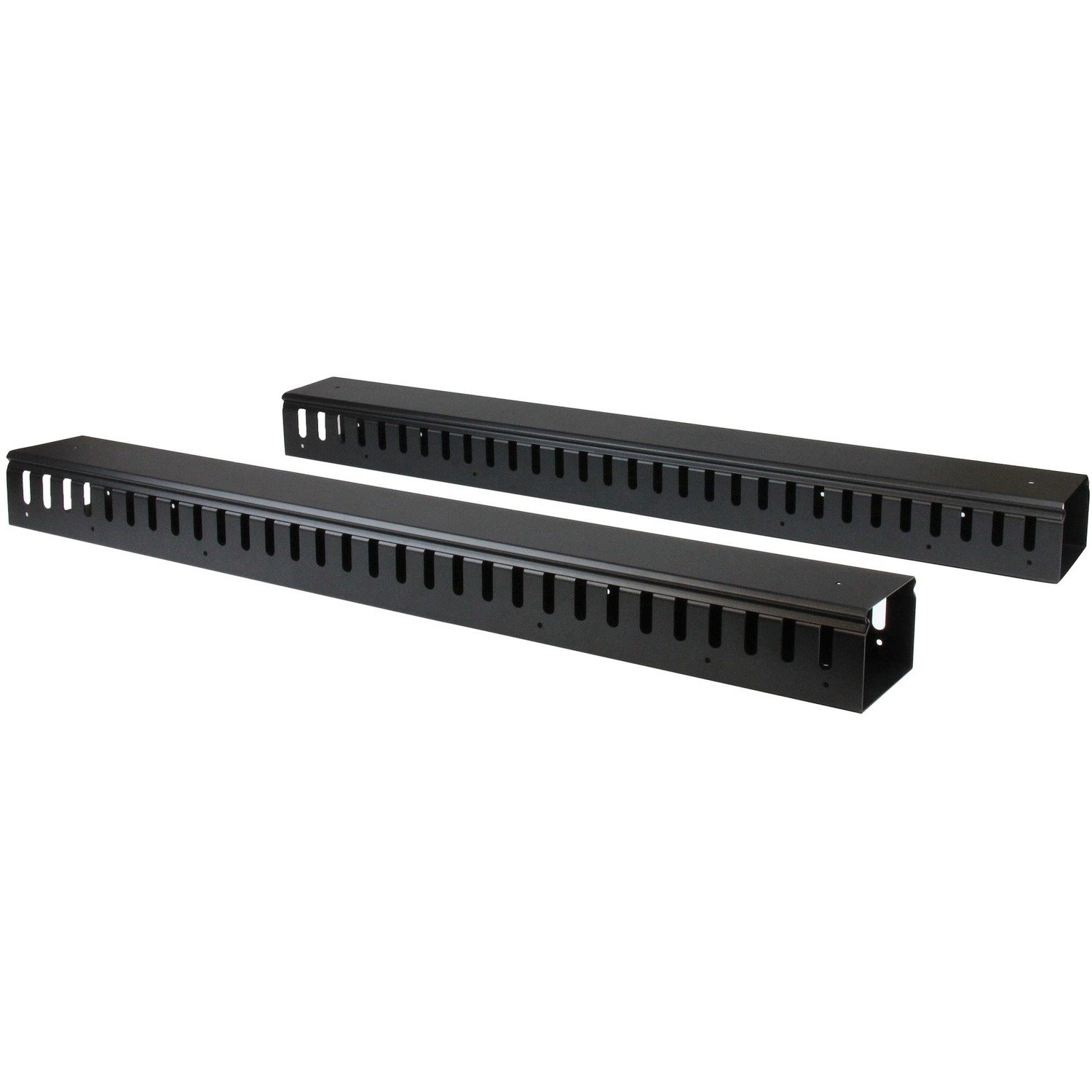 StarTech.com Vertical Cable Organizer with Finger Ducts - Vertical Cable Management Panel - Rack-Mount Cable Raceway - 40U - 6 ft.