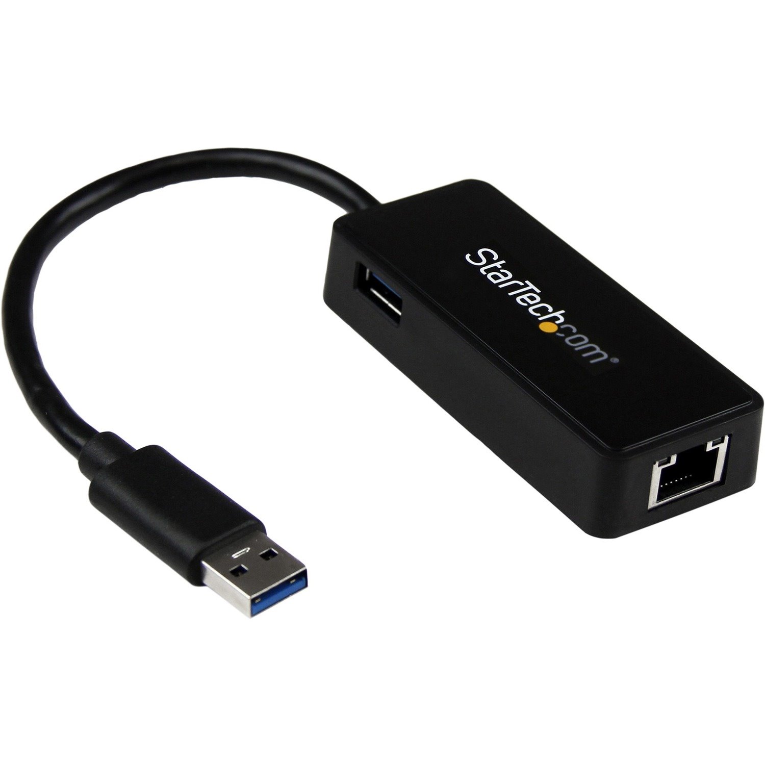 StarTech.com USB 3.0 to Gigabit Ethernet Adapter NIC w/ USB Port - Black