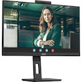 AOC 24P3QW 24" Class Webcam Full HD LCD Monitor - 16:9 - Textured Black