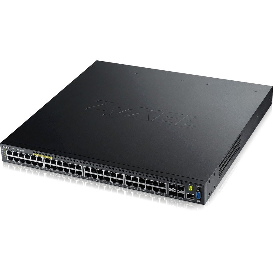 ZYXEL 48-Port GbE L2+ PoE Switch with 10GbE Uplink