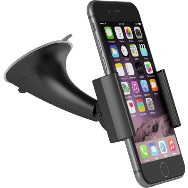 Cygnett Universal In-Car Windscreen Mount - Black (Cy1738unvic), Mount & Go, Secure & Adjustable Cradle, Compatible With Units Between 55-86MM Wide