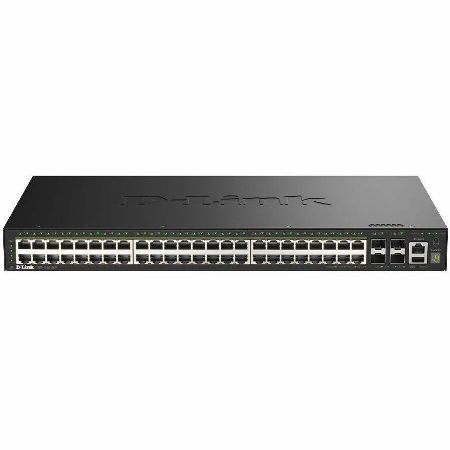 D-LINK 52-PORT GIGABIT SMART MANAGED STACKABLE POE+ SWITCH 48 POE+ (370W) 4 SFP+ PORTS