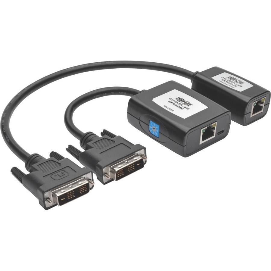 Eaton Tripp Lite Series DVI over Cat5/6 Active Extender Kit, Transmitter/Receiver for Video, DVI-D Single Link, Up to 125 ft. (38 m), TAA