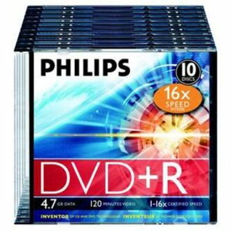 Philips DR4S6S10F/00 DVD Recordable Media - DVD+R - 16x - 4.70 GB - 10